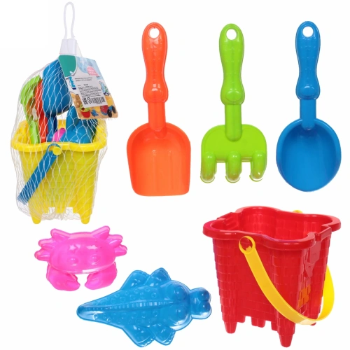 Набор для игры в песочнице "Летние каникулы", 19*11 см, 6 предметов, микс