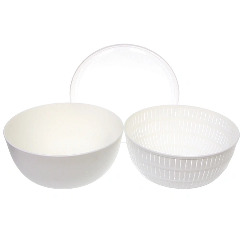 Дуршлаг пластиковый Фаттория 2411см двойной с чашей и крышкой_5