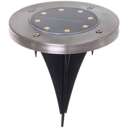 Светильник на солнбатарее Светоч d=12 см, 13,5 см (8 ламп), на солнечной батарее, Теплый белый_4