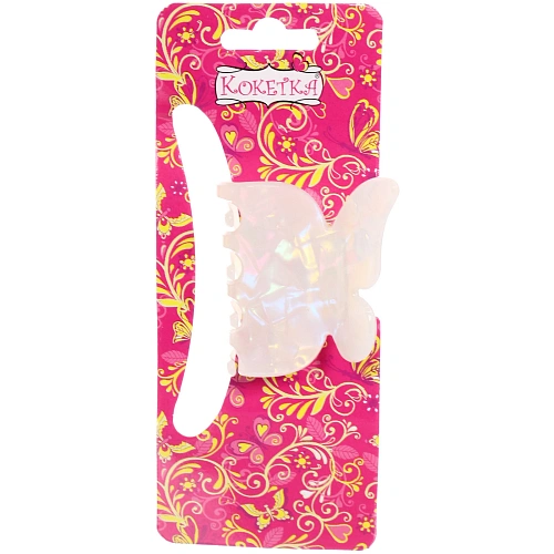 Заколка-краб для волос  ЭЙФОРИЯ ФЛО, пинто, микс 6 цветов, 4,7см (блистер Кокетка)_11