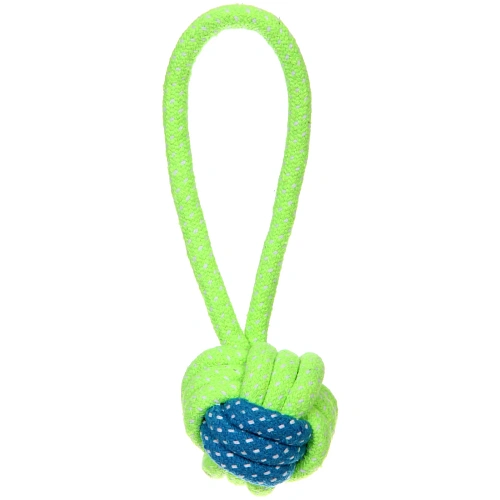 Игрушка - канат для собак мелких и средних пород НЕСКУЧАЙКА, цвет желтый, 18,5см  45гр (лейбл)_5