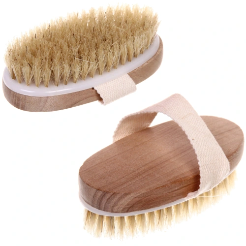 Щетка для тела массажная, ручка петля "Ultramarine - Пробуждение", Длина щетки 12см, ширина 6см, ручка петля 12,5*3,5 см, щетина 1,5см.(средняя)