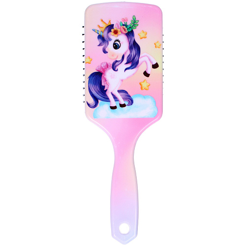 Расческа массажная ЕДИНОРОЖКИ, микс 4 дизайна, 247,5см (PVC упаковка)_6