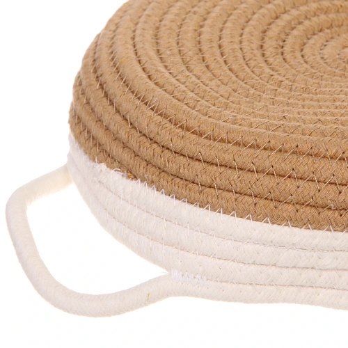 Корзинка плетёная интерьерная с ручками ТРЕГОРИЯ, цвет бежевыйбелый, 247см, (лейбл селфи)_6