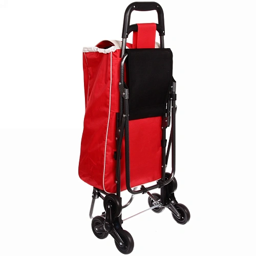 Тележка хозяйственная с сумкой и откидным стулом (90,53456см, 6 колес) цветная 008A_5