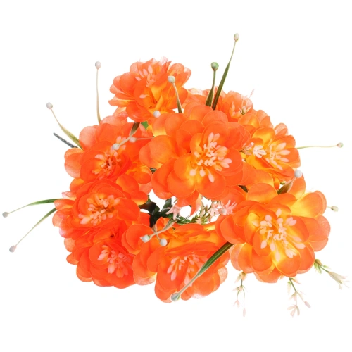 Искусственные цветы "Цветочная мелодия" 50см 9 цветков красно-желтые