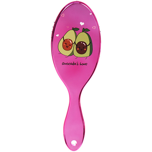 Расческа массажная зеркальная Animals, авокадики, микс 4 цвета, 722 см (блистер Ultramarine)_3