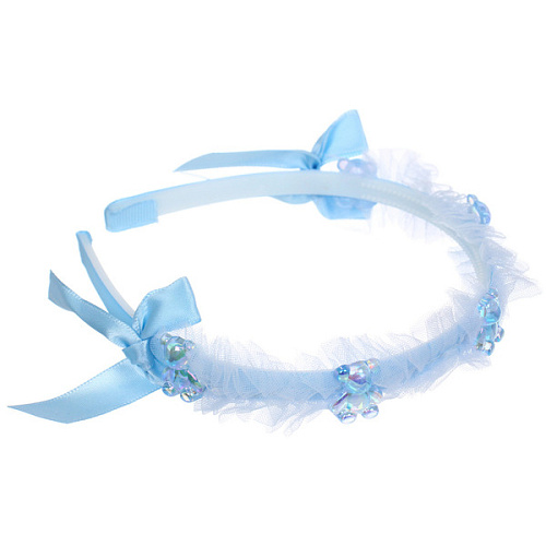 Ободок для волос детский БАМБИ БУМ, мишки, цвет розовый, лавандовый и голубой, 15см_3