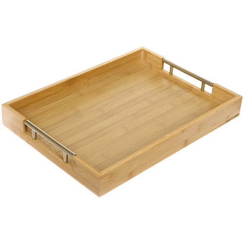 Поднос для завтрака "SHEF" 41*30*5см с пластиковыми ручками 