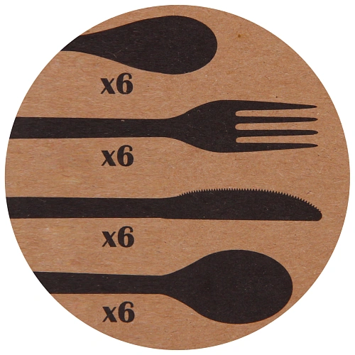 Набор столовых приборов SANLI 24шт (6ножей, 6вилок, 6стложек, 6чложек), с узором, цвет серебро_7