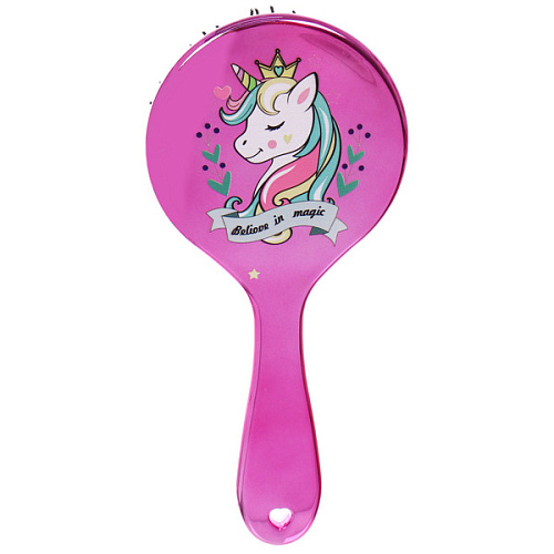 Расческа массажная детская зеркальная Animals, радуга, микс 4 цвета, 1022см (блистер Ultramarine)_8