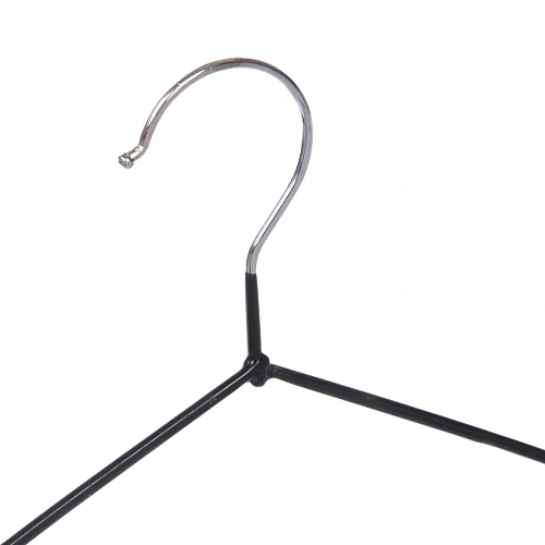 Плечики металлические нескользящие с полимерным покрытием 10шт ТАРТИТАН, цвет чёрный, 40см ПЕРВАЯ ЦЕНА_6