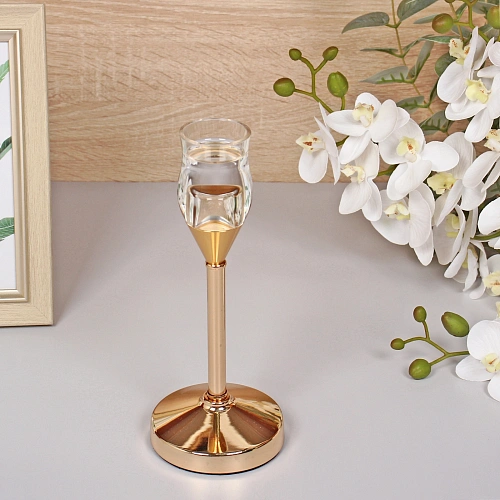 Подсвечник "GLASS" 3,3*9*22 см, Золото