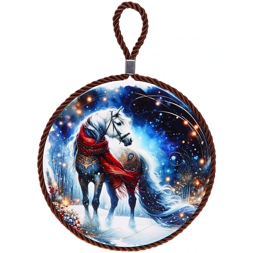 Подставка под горячее керамика 16см "Грива, сотканная из света"