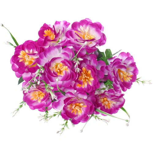 Искусственные цветы "Цветочная мелодия" 50см 9 цветков бело-сиреневык