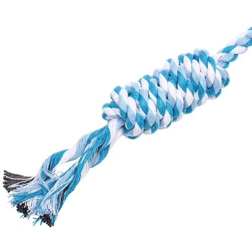 Игрушка - канат для собак средних и крупных пород НЕСКУЧАЙКА, цвет синийголубой, 47см_5