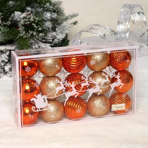 Набор украшений "Клематис" 6 см (набор 15 шт), Янтарь, шампань