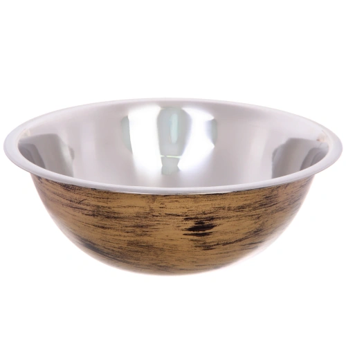 Миска из нержавеющей стали 2,6л 26см цвет Антик