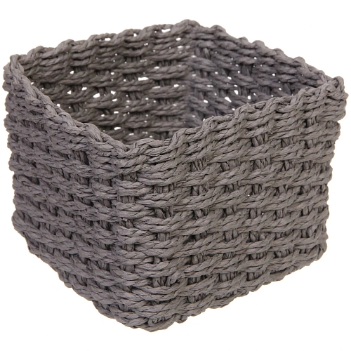 Корзинки интерьерные для хранения 3шт в наборе ФРАТТО, цвет серый, 131017122014см (лейбл)_5