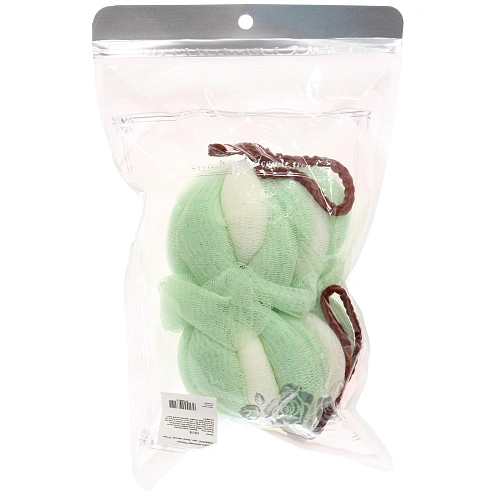 Мочалка нейлоновая Premium - PANADERA, цвет , белый  мятный, 1912см (ZIP пакет)_3
