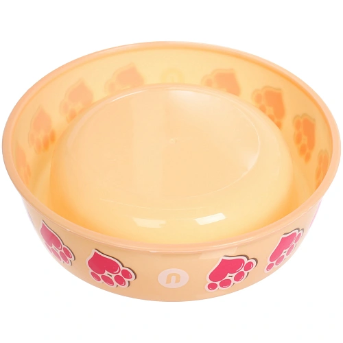 Миска пластиковая МОЙ БРО - Любимые следы!, цвет бежевый,  216,5см (логотип на миске) 700мл_4