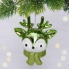 Елочная игрушка "Новогодний олененок" 7*11*10,5 см, зеленый