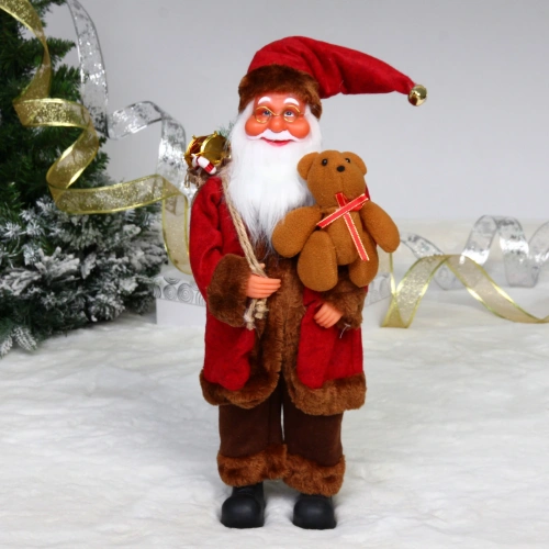 Дед Мороз - Лесовичок "Новый год у ворот" 45 см, Красный