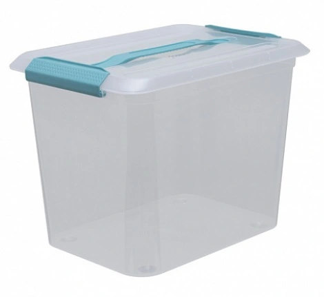 Контейнер универсальный для хранения с ручкми-защелками SMARTBOX, прозрачный, 40,4*28*31см, 23л