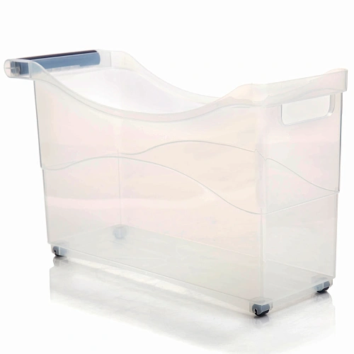 Контейнер хозяйственный универсальный на колесах "ПОРТ", бесцветный, 46.2*16.2*27.2см / 10л