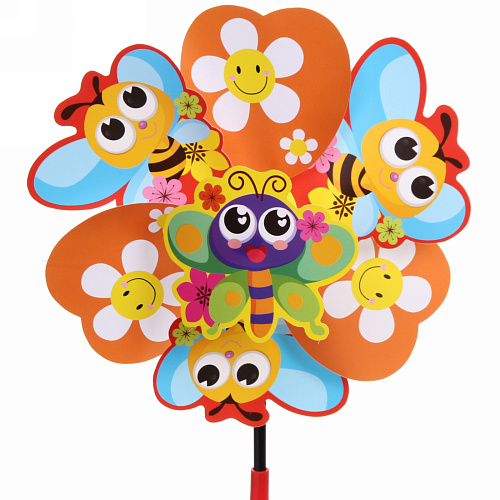 Ветрячок d-24 см "Солнечное лето" 48 см, микс