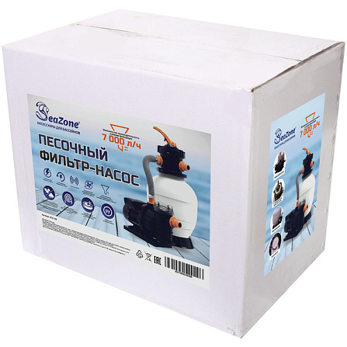 Насос-фильтр песочный для бассейнов CLP5503F, 7000 лч, Seazone_15
