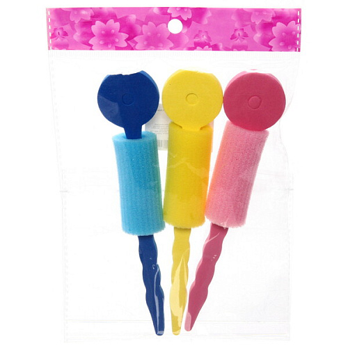 Бигуди латексные 3шт, мягкие, h-16,8см_4