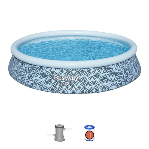 Бассейн надувной Pool Set 396*84 см + фильтр-насос 2006 л/ч (II) Bestway (57376)