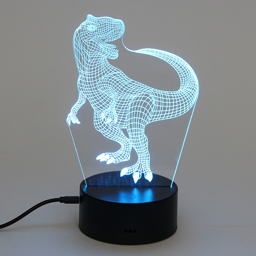 Светильник ночник 3D-Динозавр на пластиковой подставке, с включателем USB_10