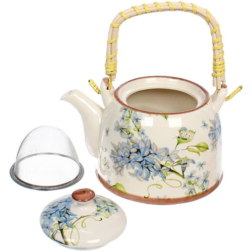Чайник заварочный керамический 700мл с ситом Сирень_5
