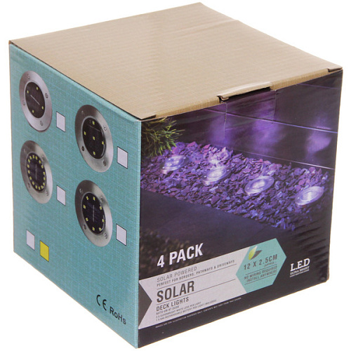 Светильник на солнбатарее Светоч d=12 см, 13,5 см (8 ламп), на солнечной батарее, Теплый белый_6