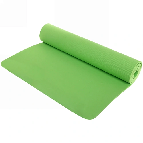Коврик для йоги 6 мм 173х61 см "Умиротворение" EVA, зелёный