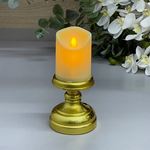 Сувенир с подсветкой "Свеча - Шик" 7,5*15 см (работает от батареек 3 ААА)