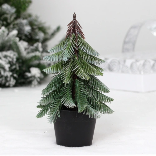 Елка в горшке "Морозное утро" 12*12*22 см