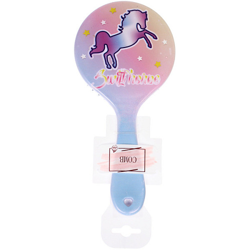 Расческа массажная круглая ТВОИ МЕЧТЫ, микс 4 дизайна, 2210см (PVC подвес)_5