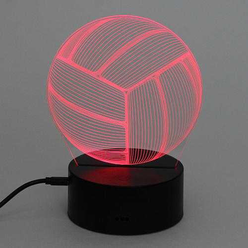 Светильник ночник 3D-Мяч на пластиковой подставке, с включателем USB_5