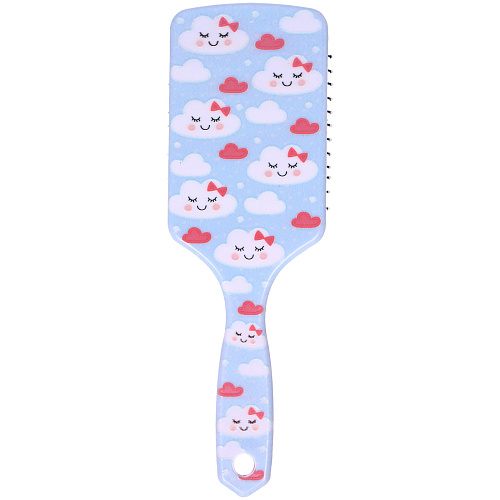 Расческа массажная прямоугольная форма КОЛЛЕКЦИЯ ИМАНИ - НЕЖНОСТЬ ОБЛАКОВ, микс 4 дизайна, 247,5см (PVC упаковка)_3