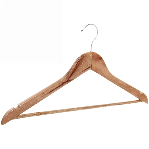 Плечики деревянные светлые с перекладиной 45см эконом _3