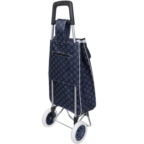 Тележка хозяйственная с сумкой (923327см, колеса 16см,грузоподъемность до 30 кг) синяя DC308AG2_5