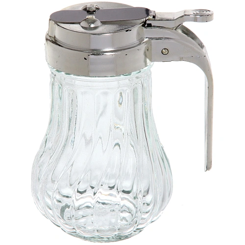 Сахарница стеклянная с дозатором крышка под металл