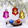 Ёлочные игрушки "Колокольчик звезда" 4,5см микс цветов (набор 6шт)