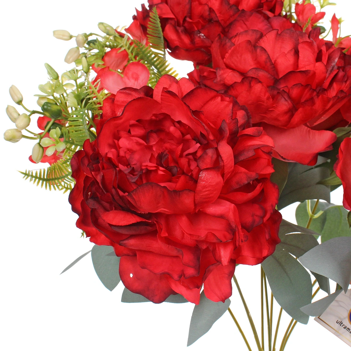 Искусственные цветы "Пионовое наслаждение" 46см 5 цветков красные