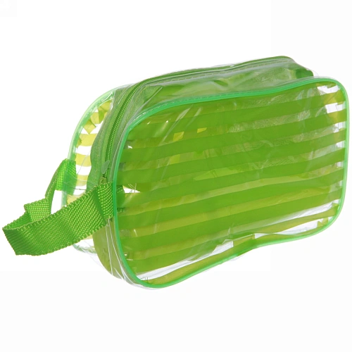 Набор банный дорожный 4шт Traveler - Полоска, микс 4 цв, (мочалка, футляр 2шт, расческа), 21127см_5