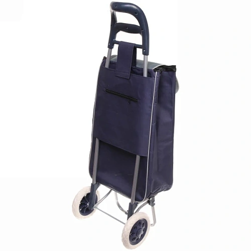 Тележка хозяйственная с сумкой (923033см, колеса 16см,грузоподъемность до 30 кг) синяя BF-101_3