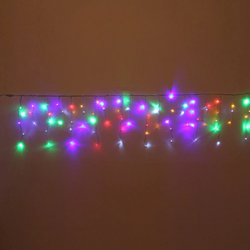Гирлянда для дома БАХРОМА Мерцание Premium ш3м в0,30,5 м 120 ламп LED, прозрачнпровод, 1реж,, IP-40, Мультицвет (возможность соединения)_9